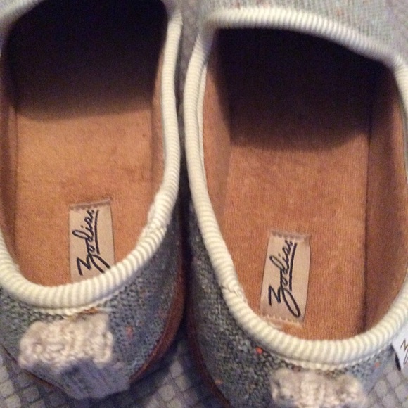 Zodiac slipper moccasins tweed with suede toe trim - Picture 4 of 5